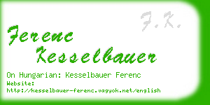 ferenc kesselbauer business card